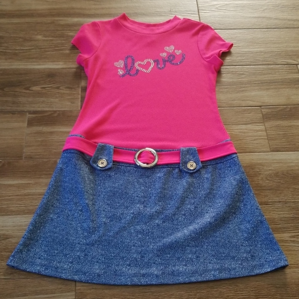 Girls Pink & Violet Dress size XL 14/16